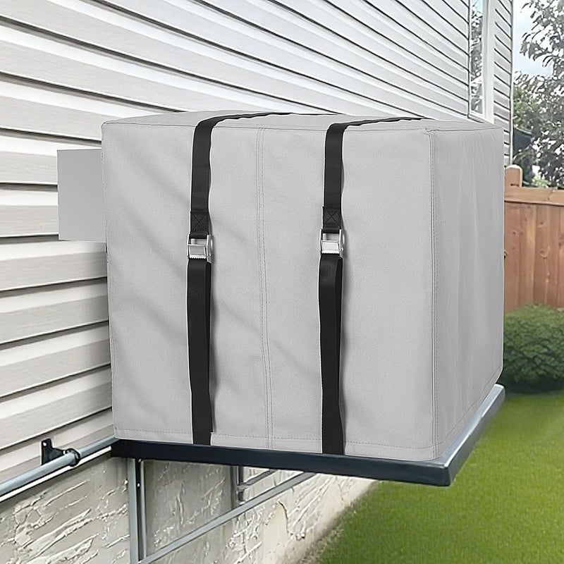 TWAKAP Side Draft Swamp Cooler Cover with 2 Tie Down Straps, Heavy Duty Side Draft Evaporative Cooler Cover, Waterproof Evaporative Cooler Side Discharge Covers, 40" W x 40" D x 46" H - Image 1